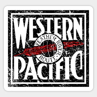 Distressed Western Pacific Railroad Sticker